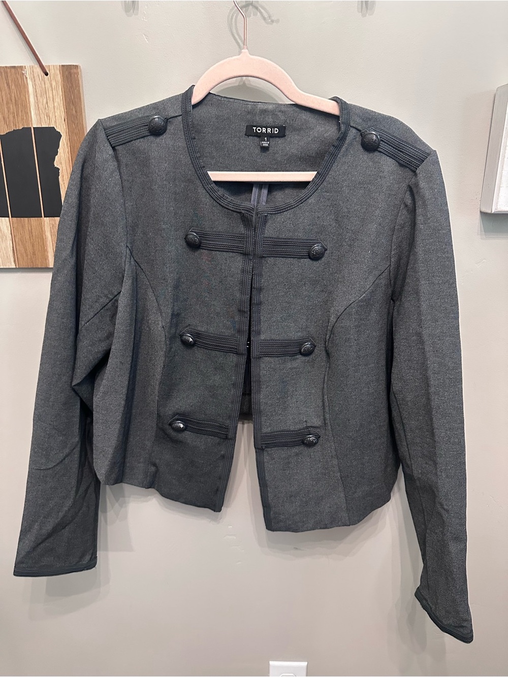 torrid Dark Gray Military Blazer